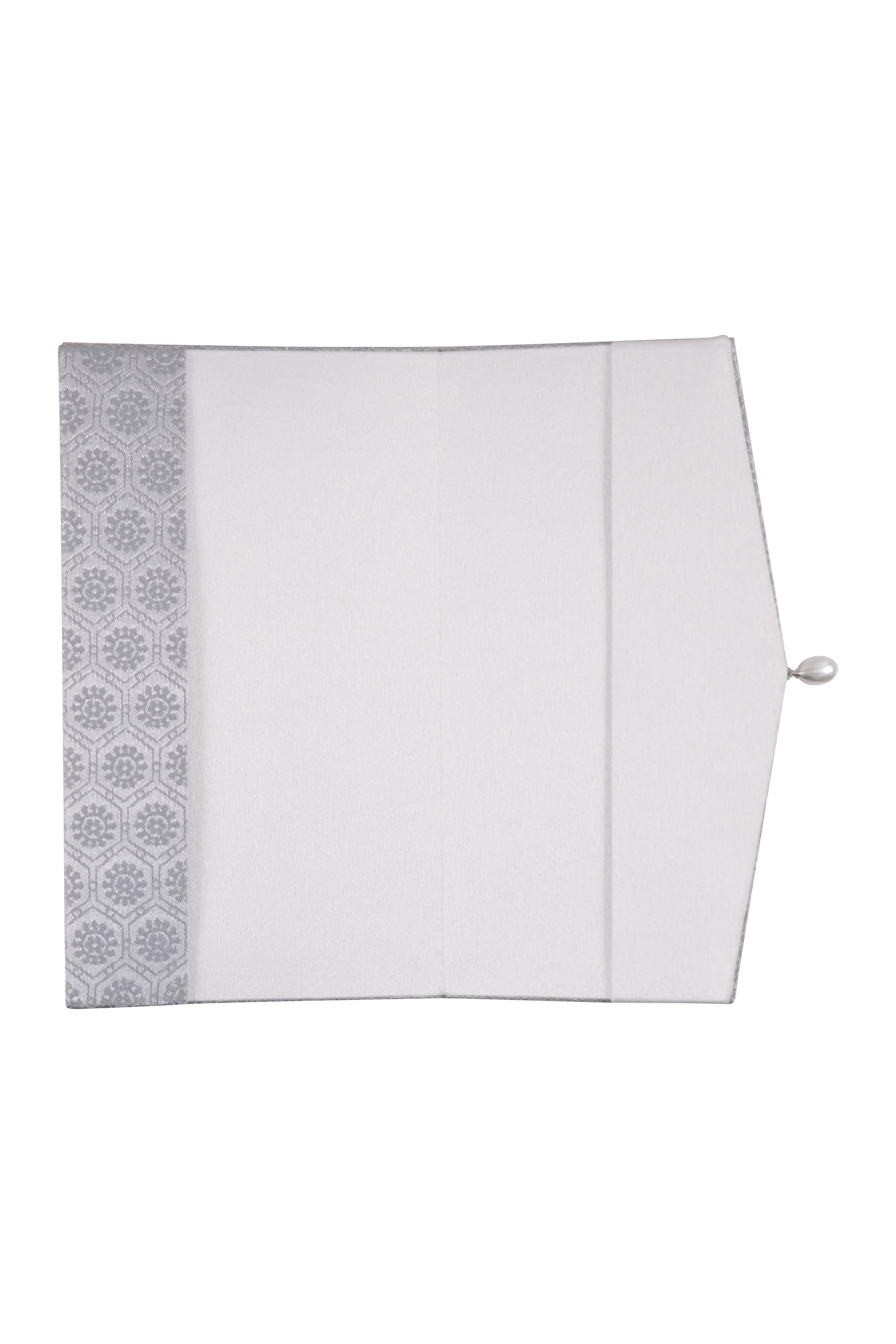 亀甲モチーフパール付きシルバー袱紗