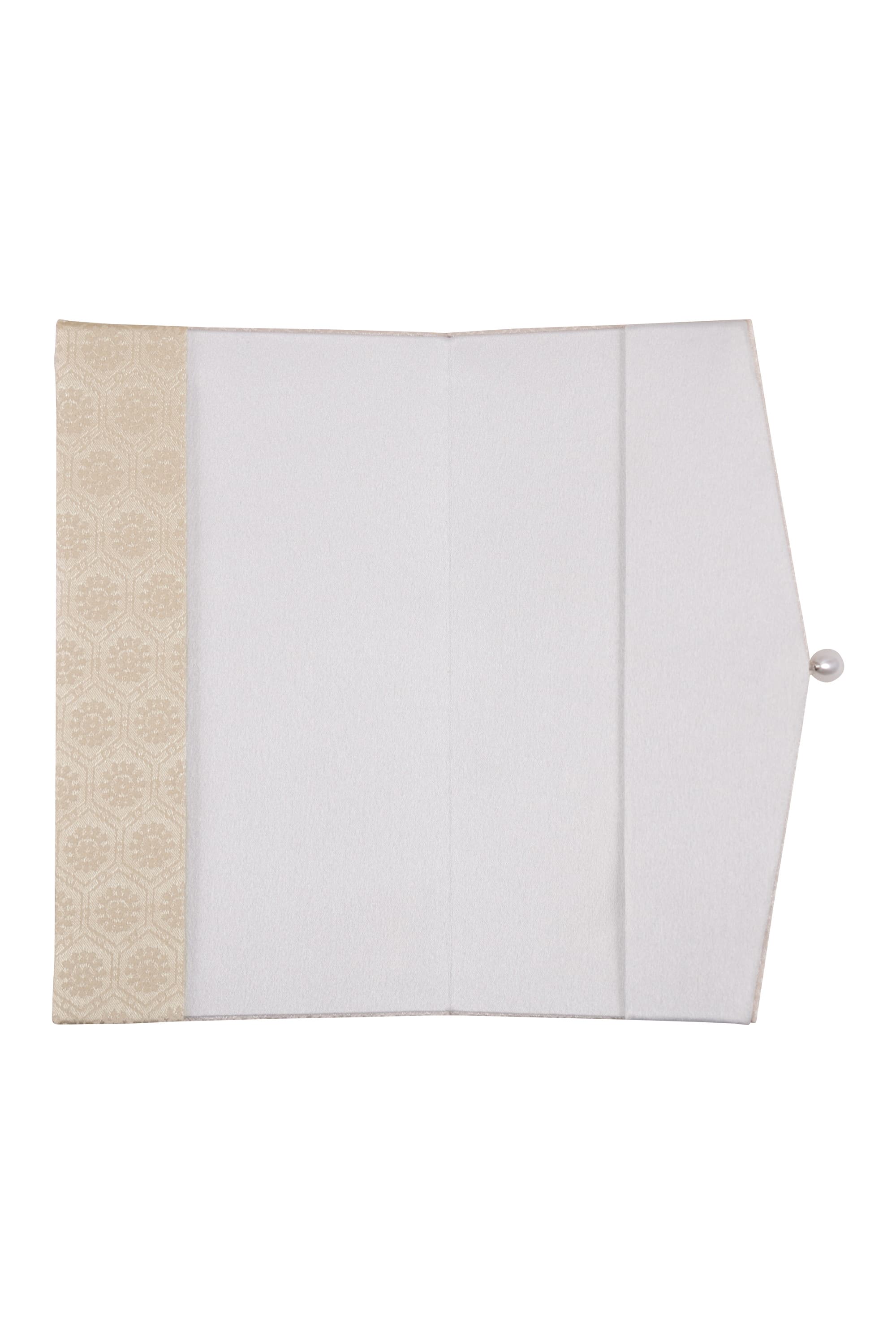 亀甲モチーフパール付きシャンパン袱紗