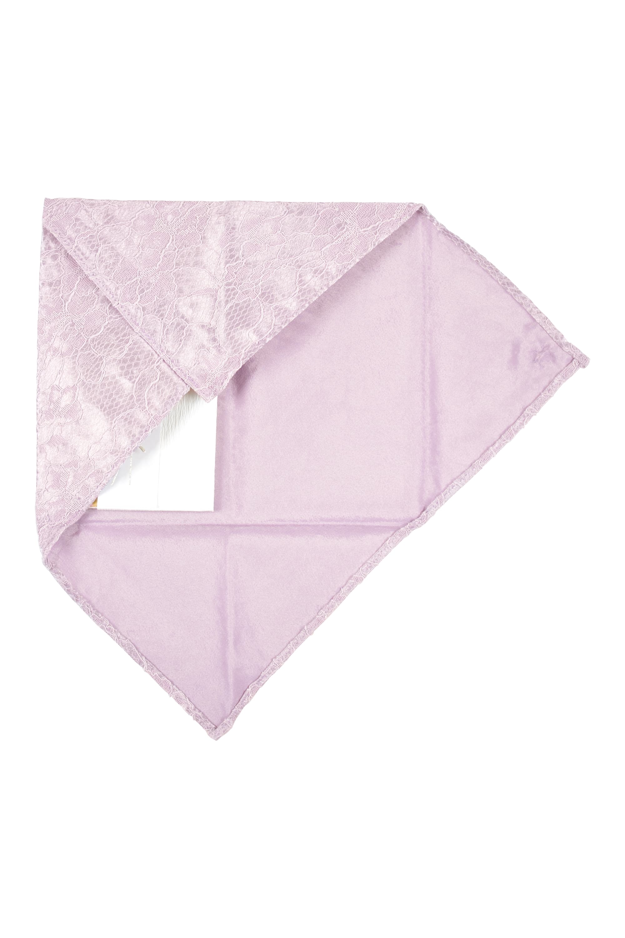 ビジュー付き花柄レースパープル袱紗