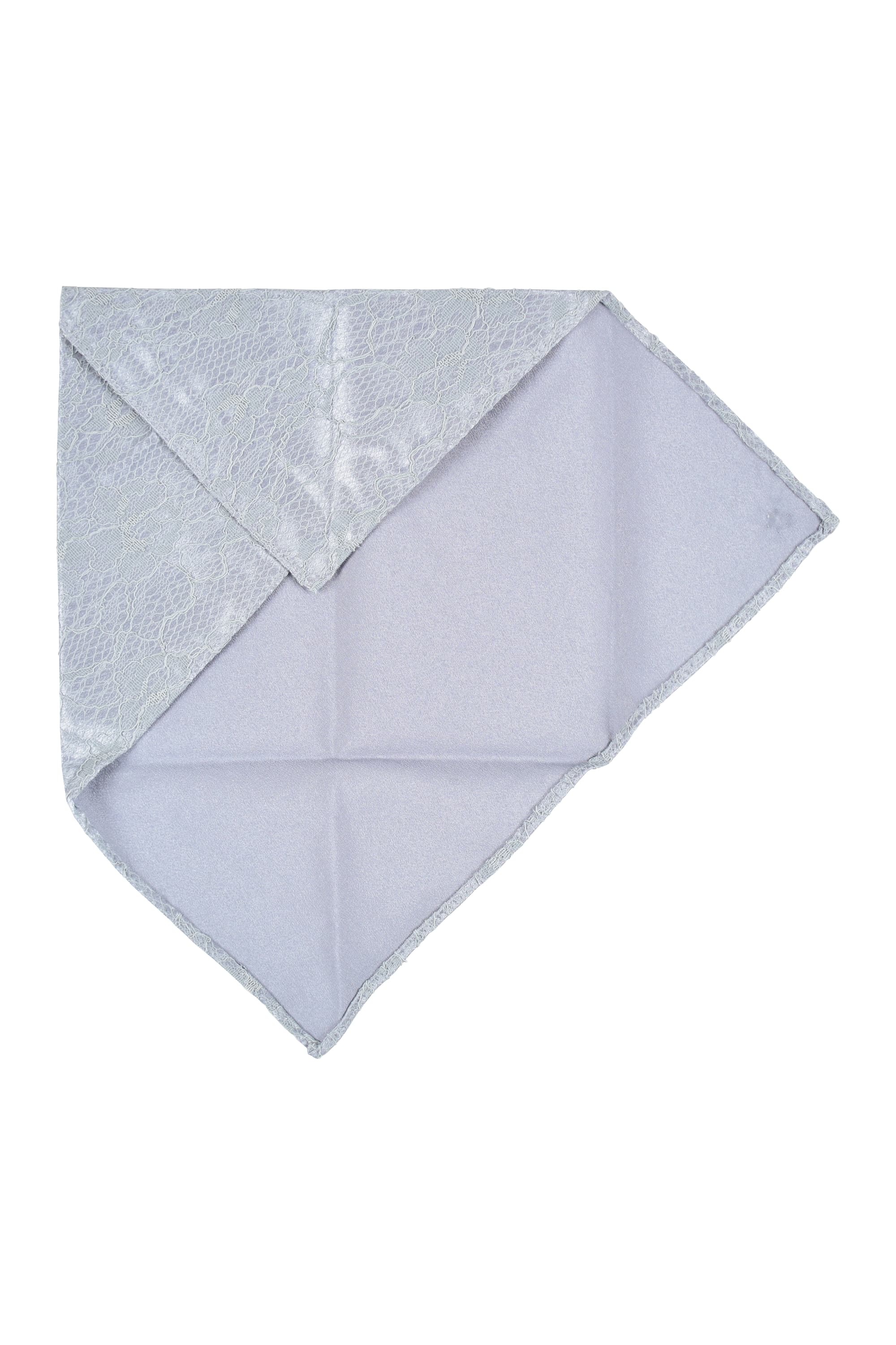 ビジュー付き花柄レースサックスブルー袱紗