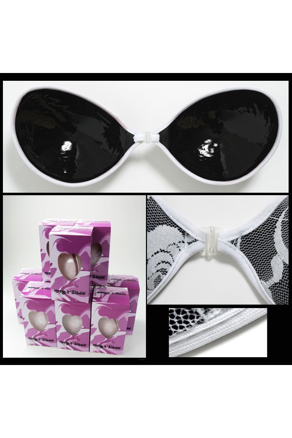 ドレス下着に 超軽量ブラレス ブラック