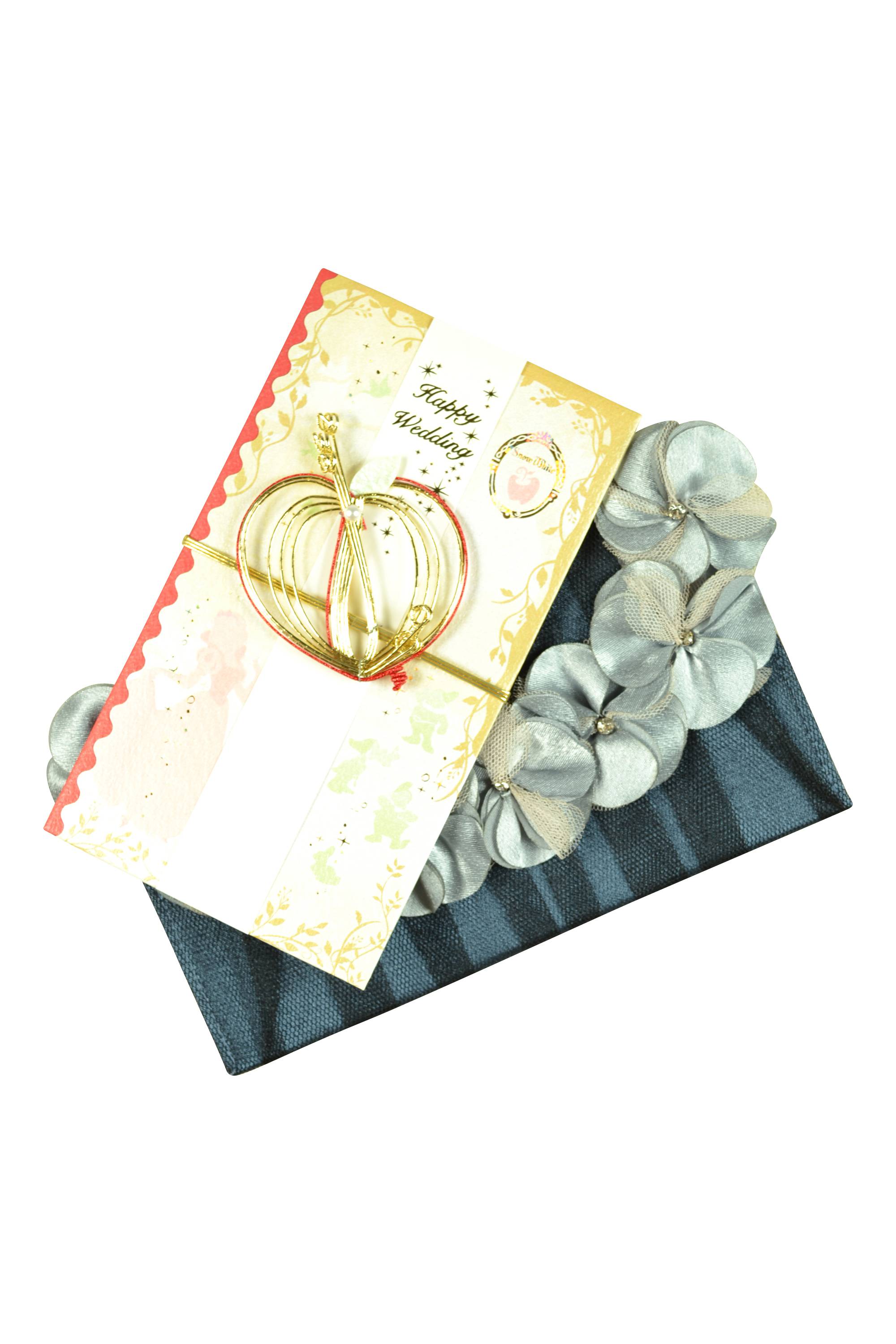 フラワーモチーフネイビー袱紗