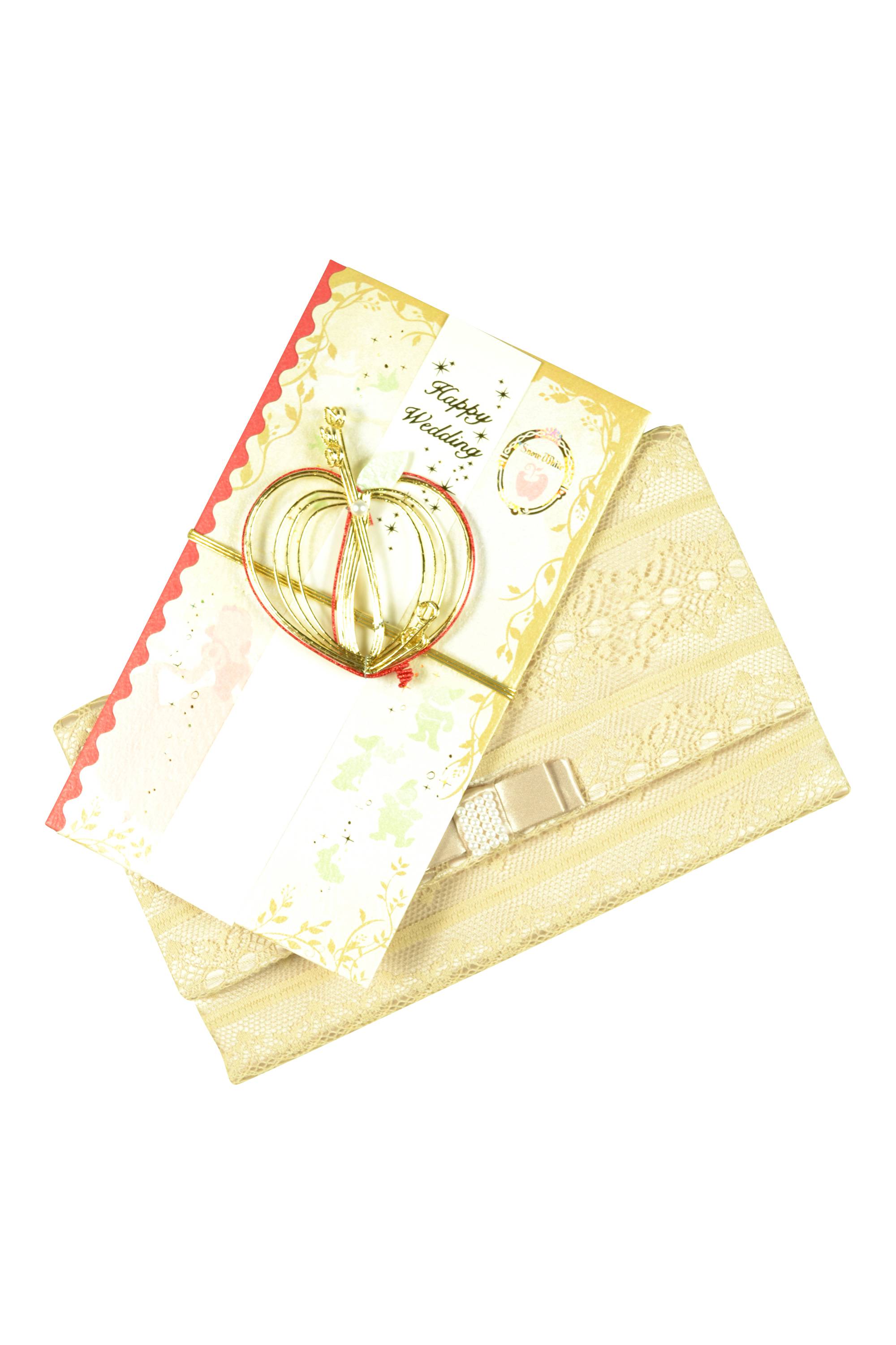 ベージュレース×リボン袱紗