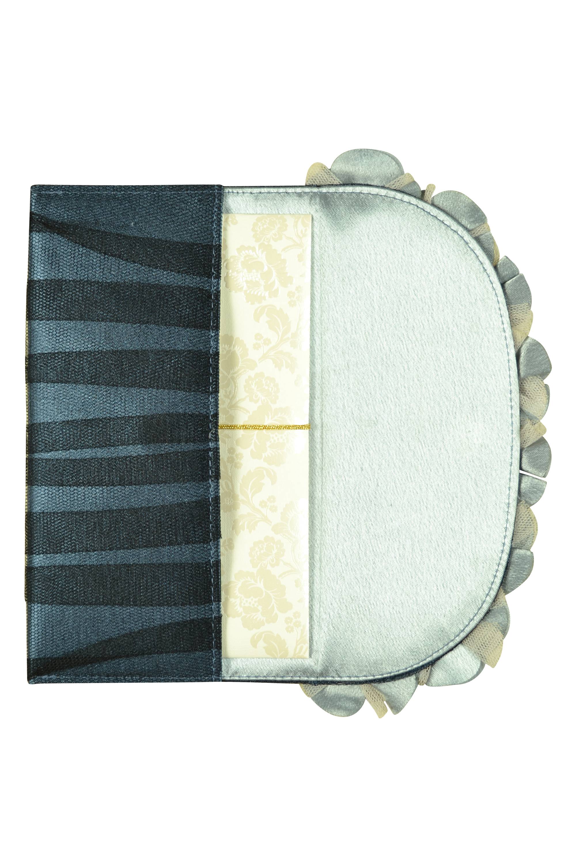 フラワーモチーフネイビー袱紗