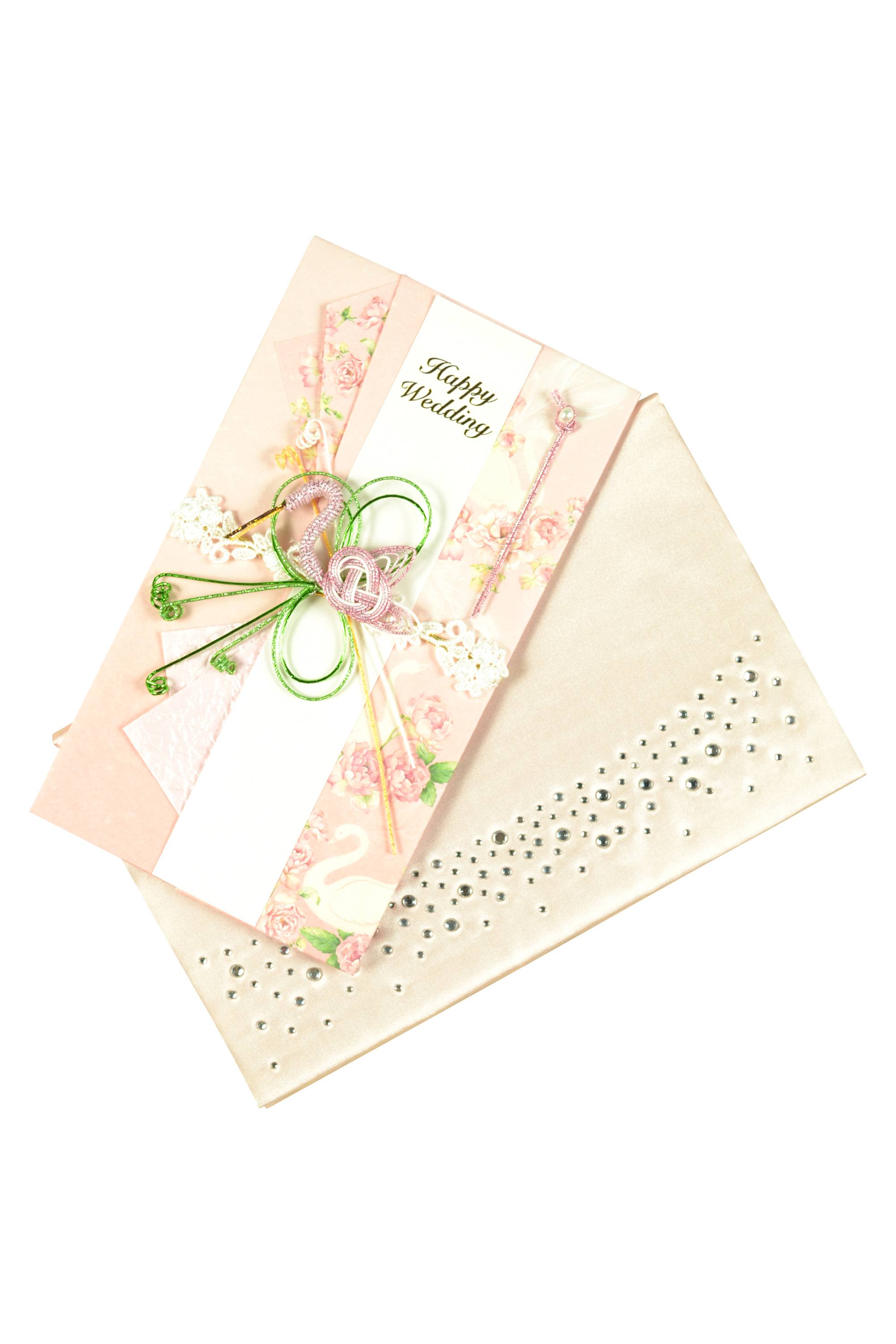 ピンク鶴モチーフご祝儀袋