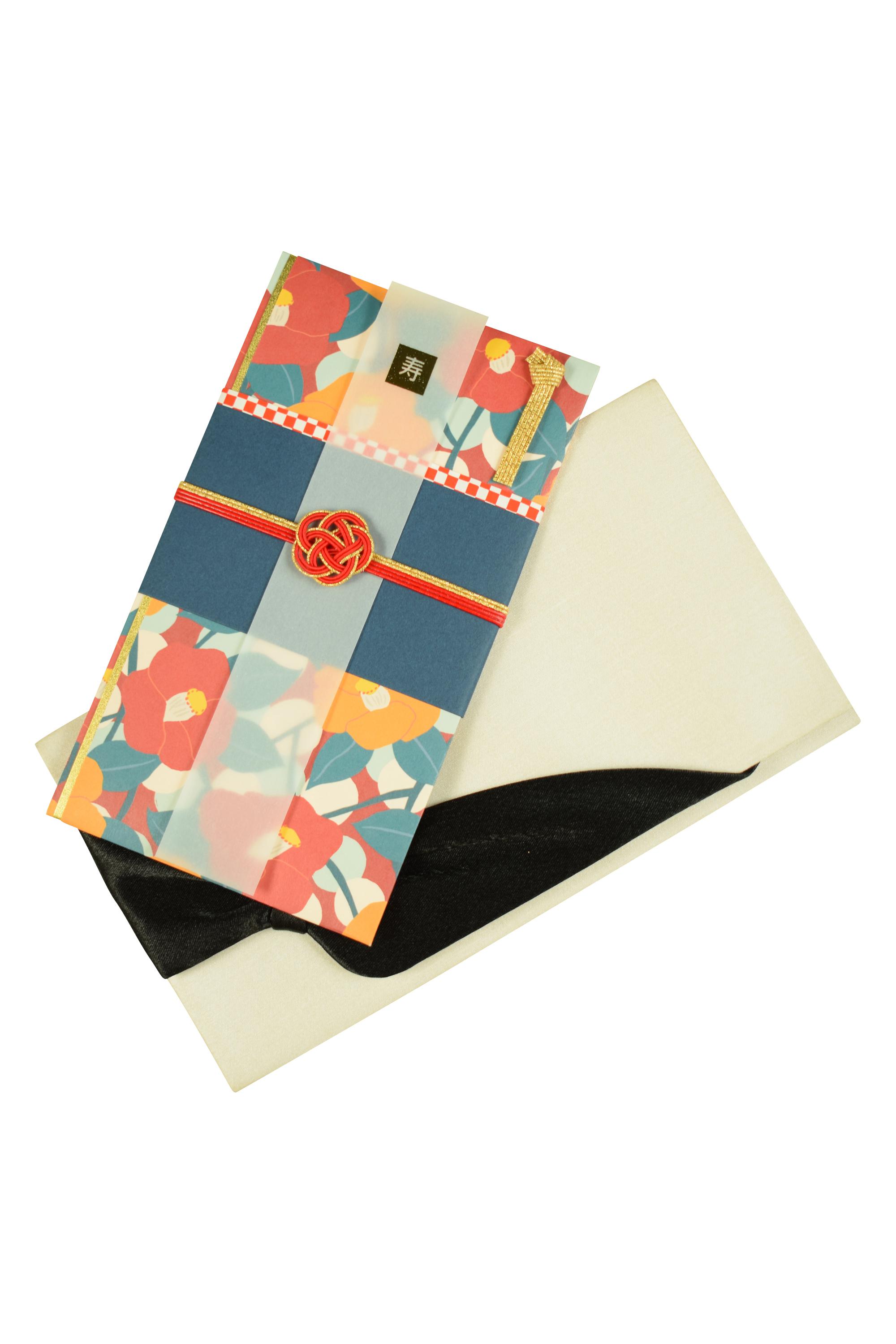モダン椿モチーフご祝儀袋