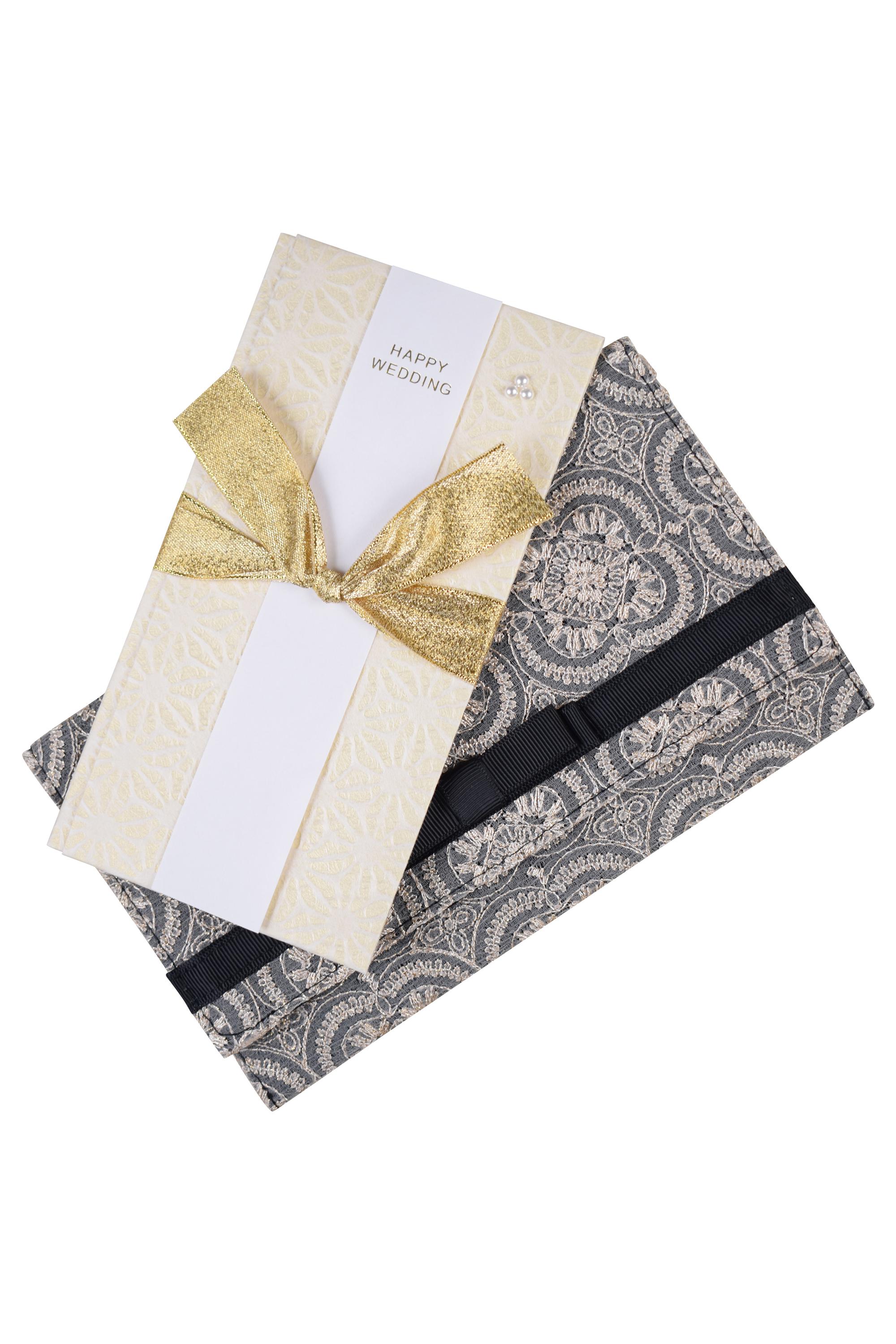 マグネット付きレースゴールド×ブラック袱紗