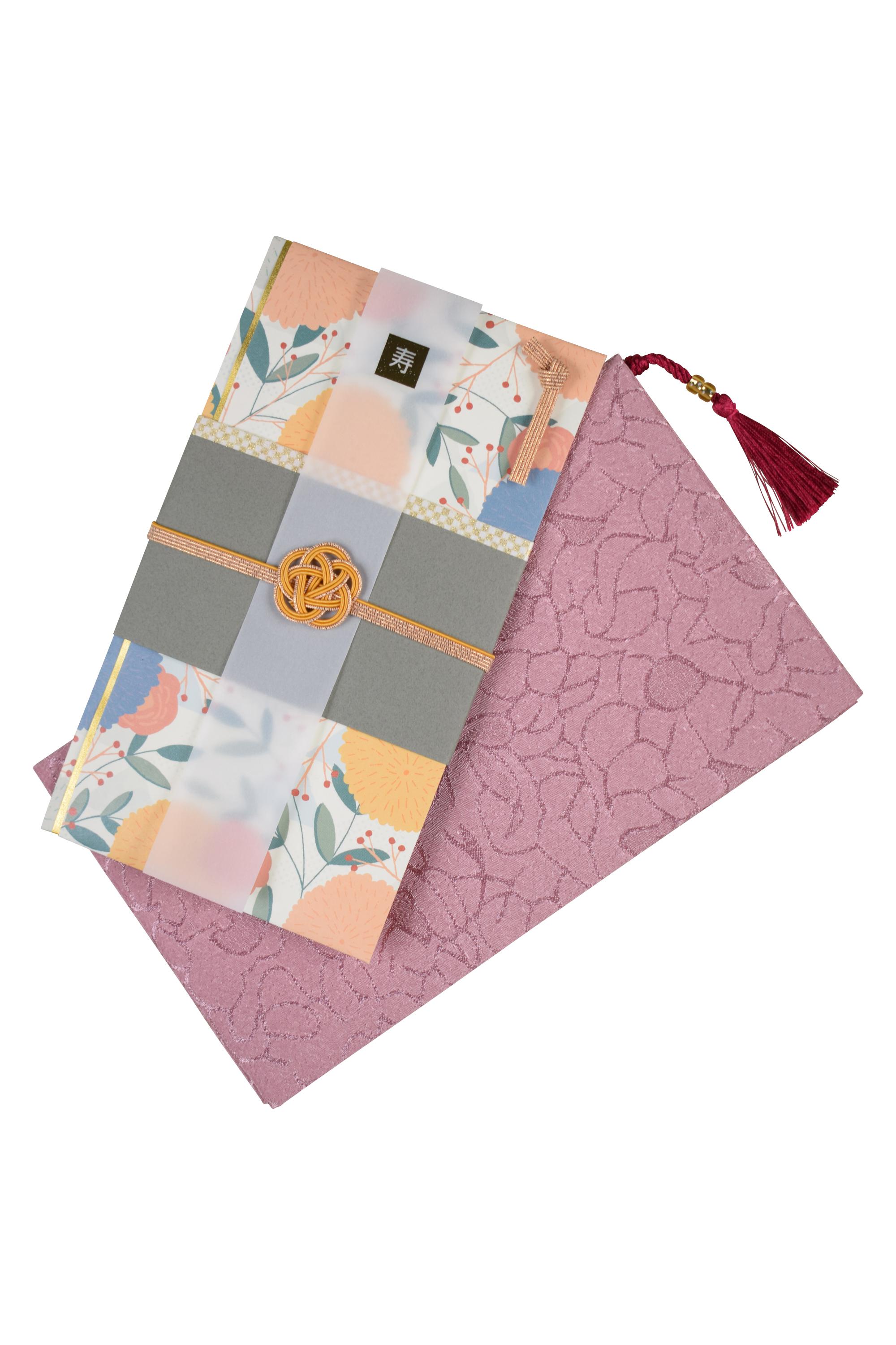 タッセル付き花模様袱紗