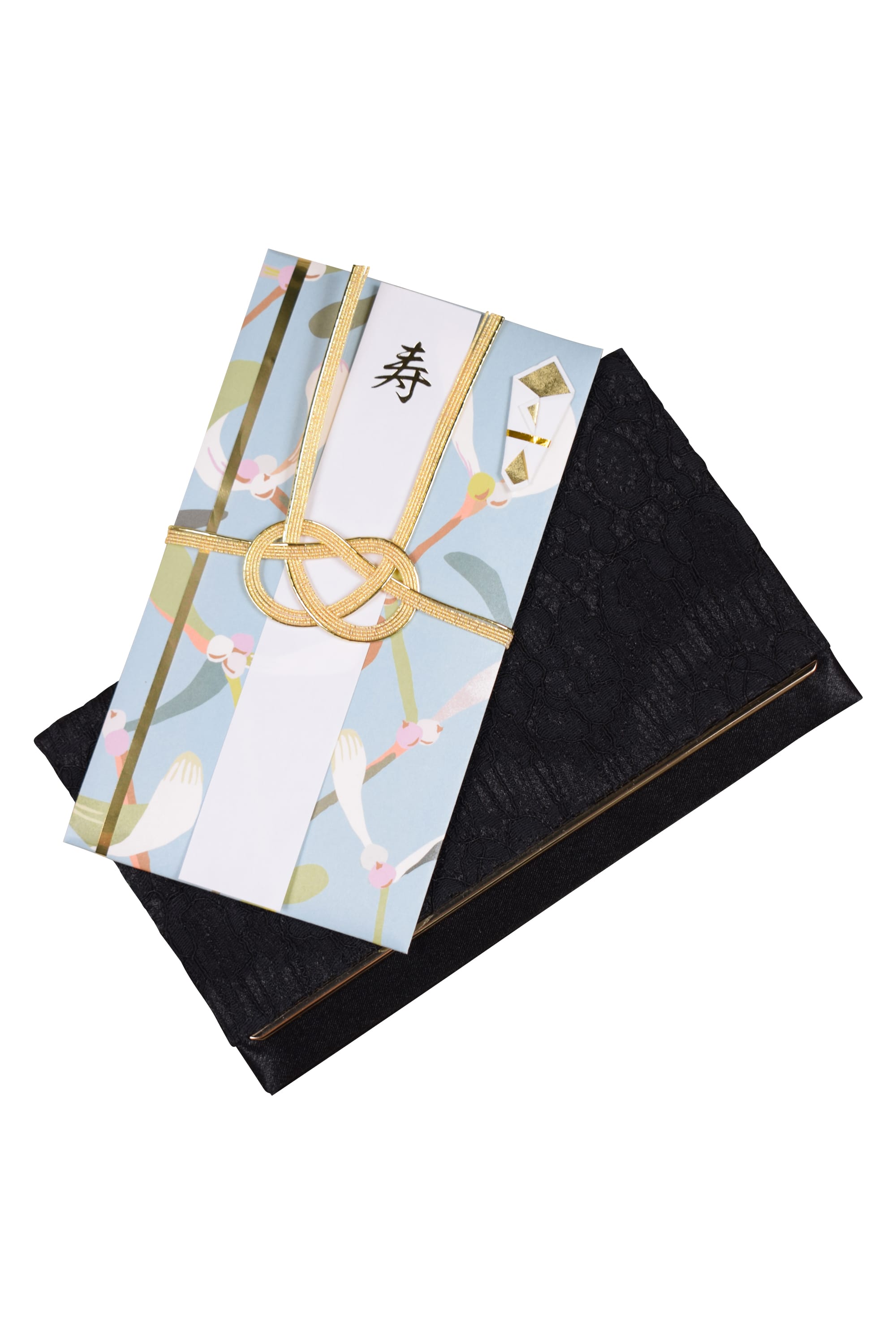 ヤドリギ柄ブルーご祝儀袋