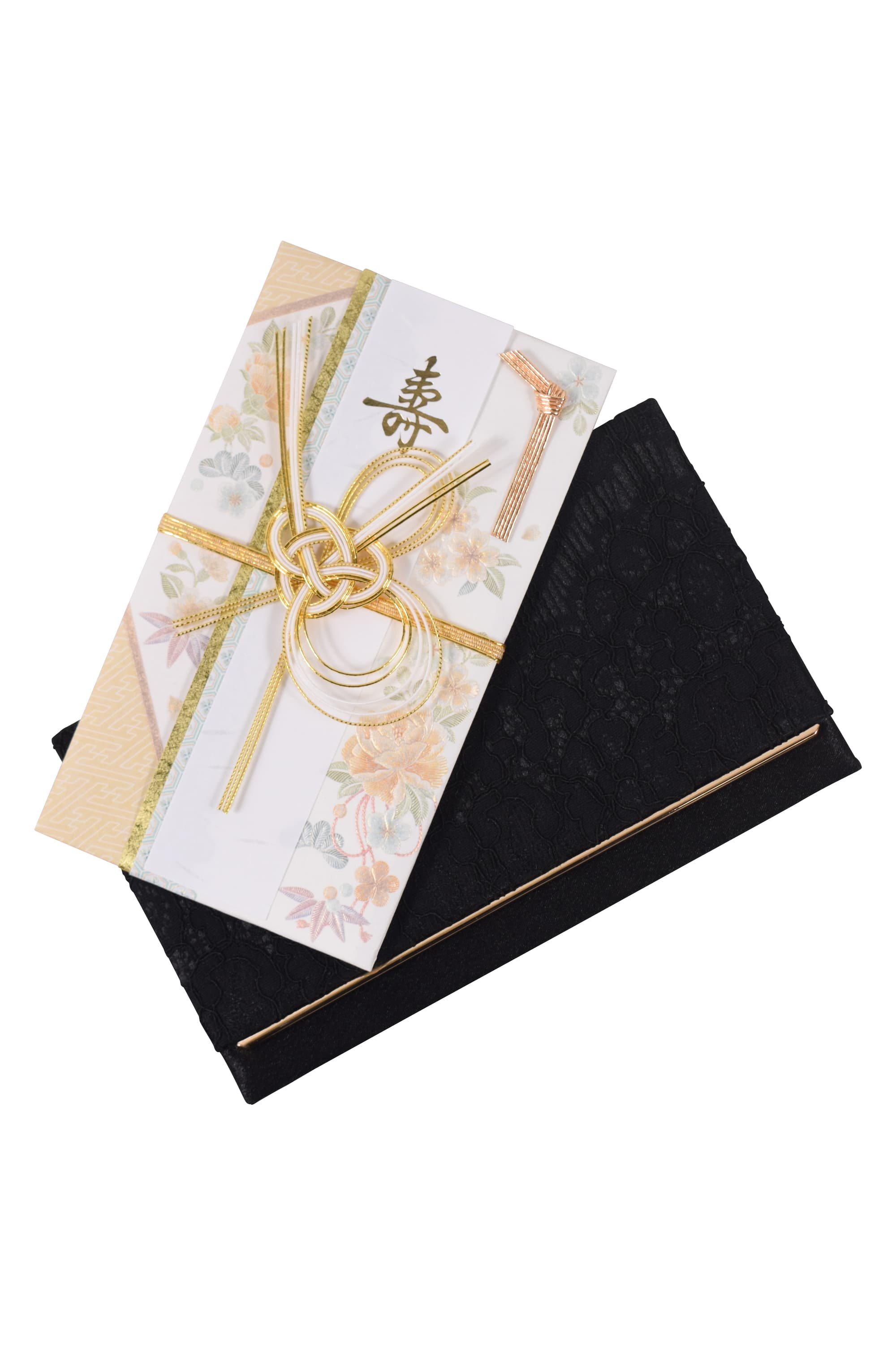 黄金色フラワーモチーフご祝儀袋