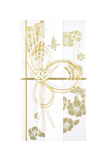 箔押しフラワーモチーフご祝儀袋