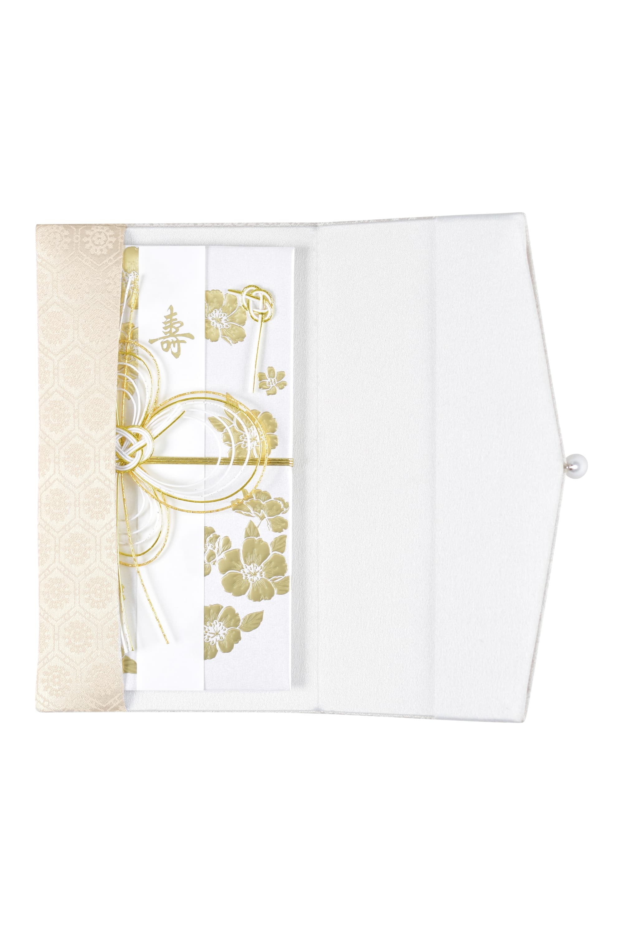 箔押しフラワーモチーフご祝儀袋