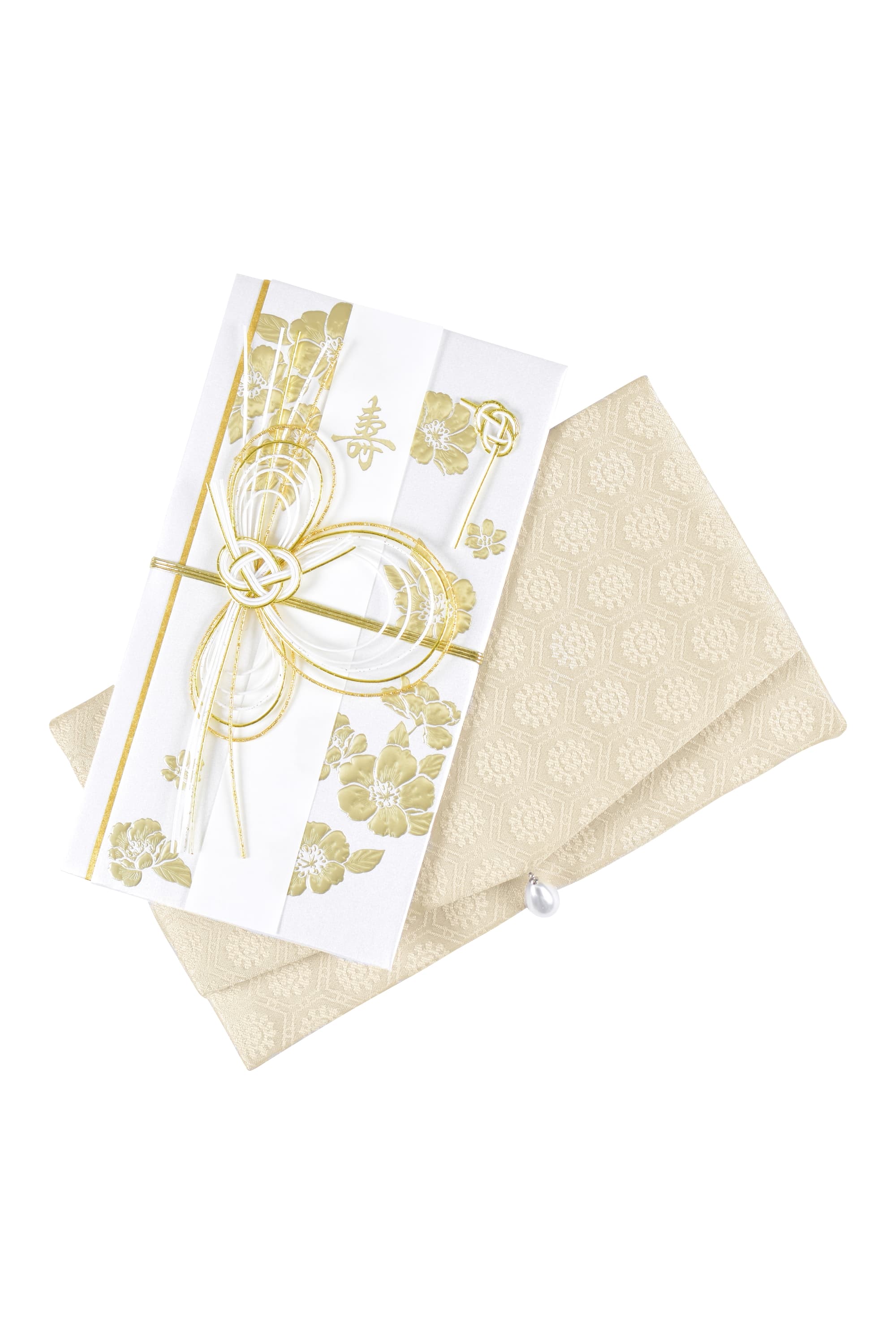 箔押しフラワーモチーフご祝儀袋