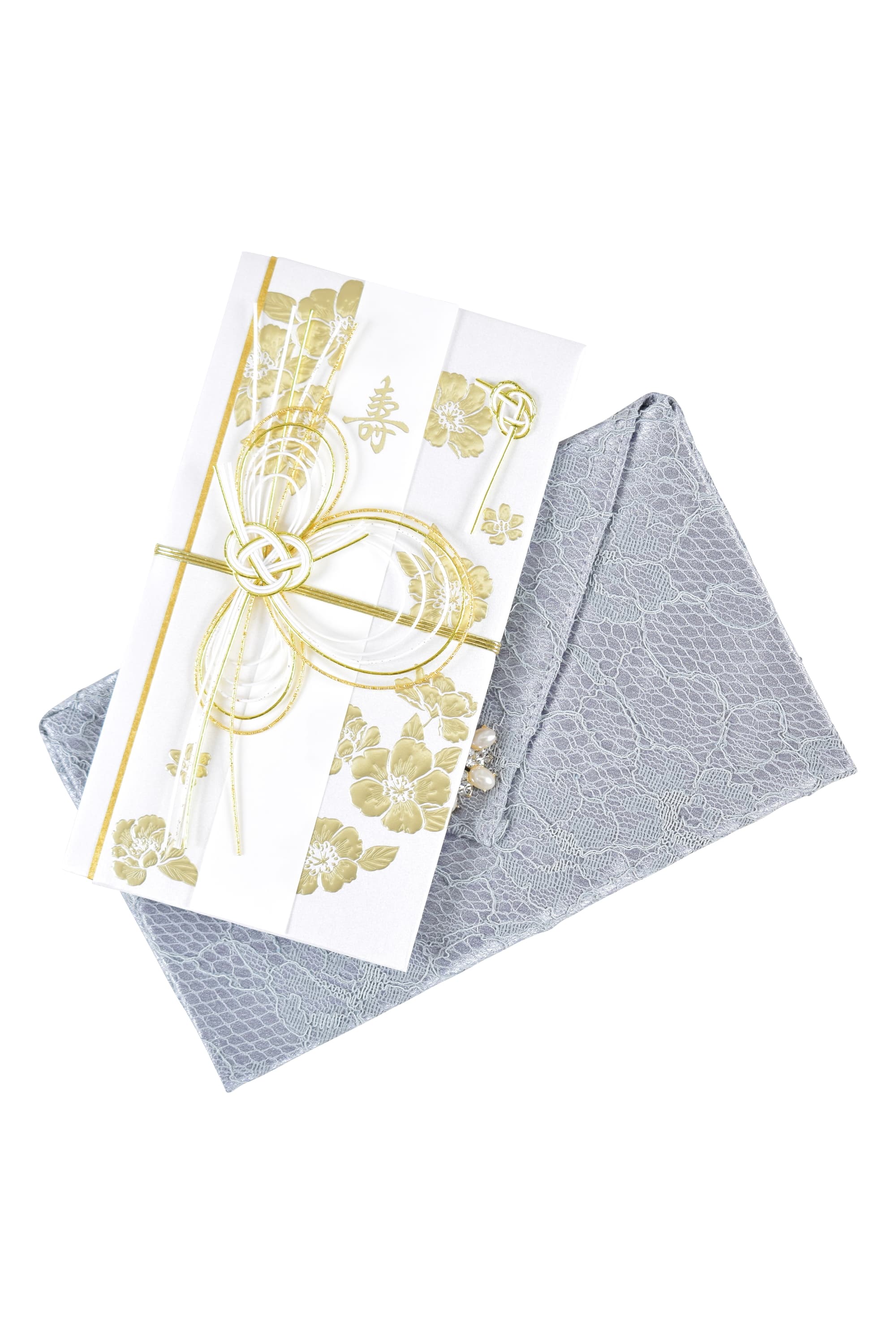 箔押しフラワーモチーフご祝儀袋