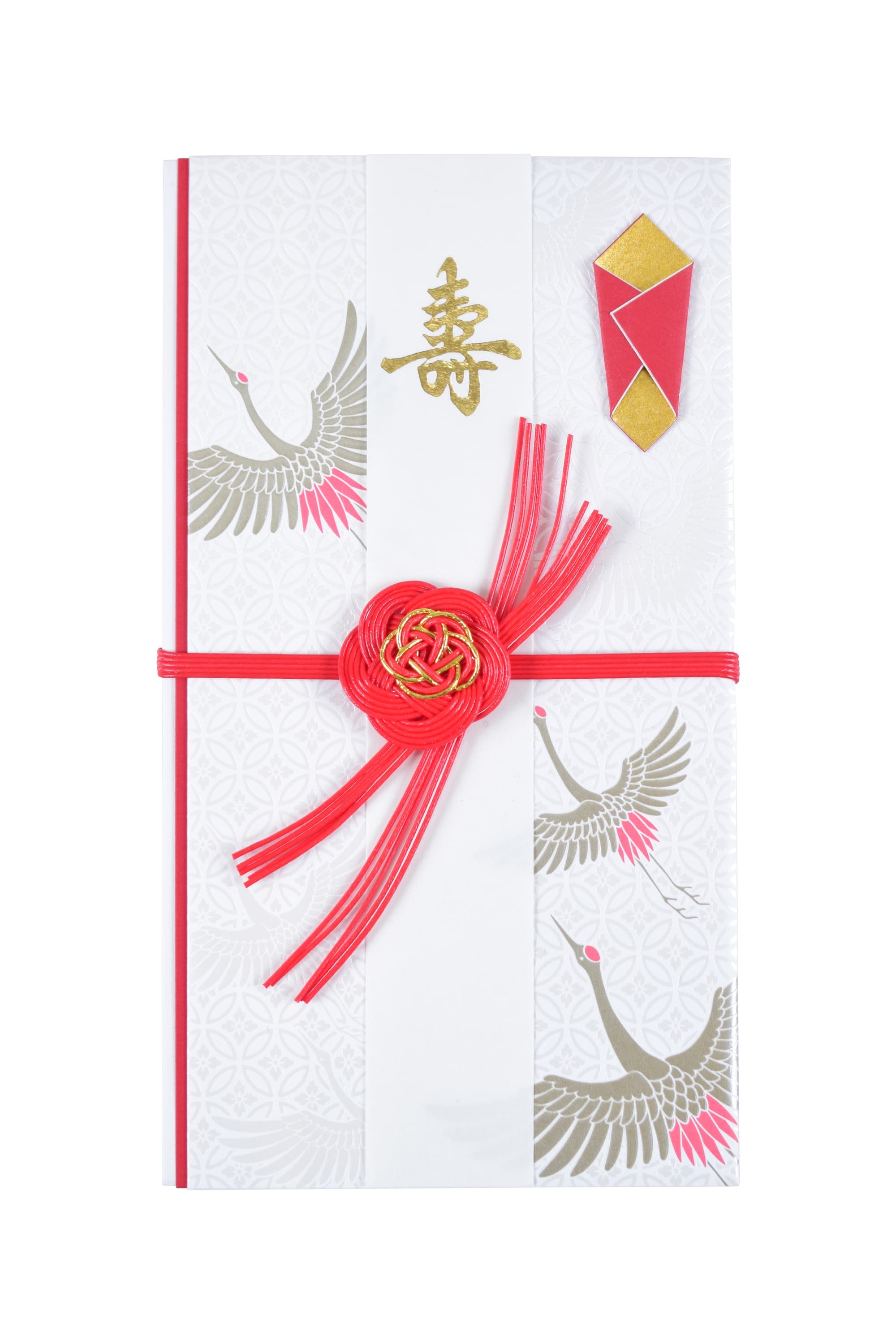 鶴モチーフ紅白ご祝儀袋