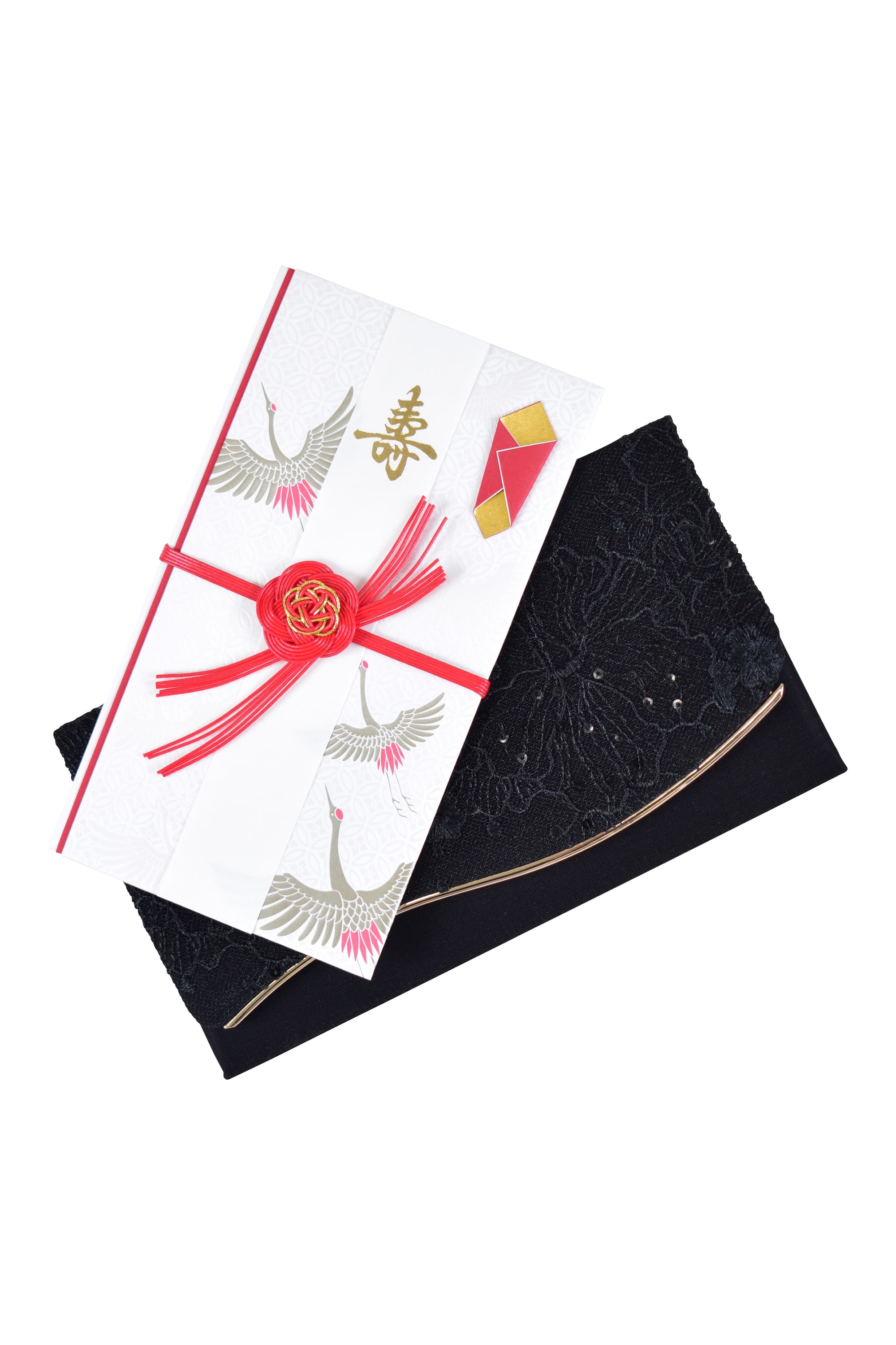 鶴モチーフ紅白ご祝儀袋