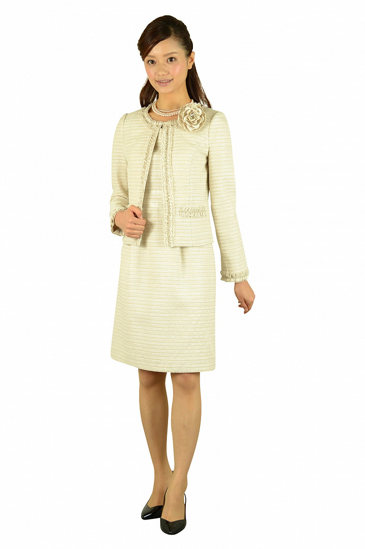 アイボリーツイードワンピースセット