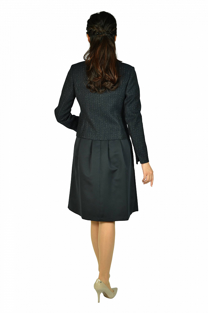 異素材ネイビーセレモニーワンピースセット