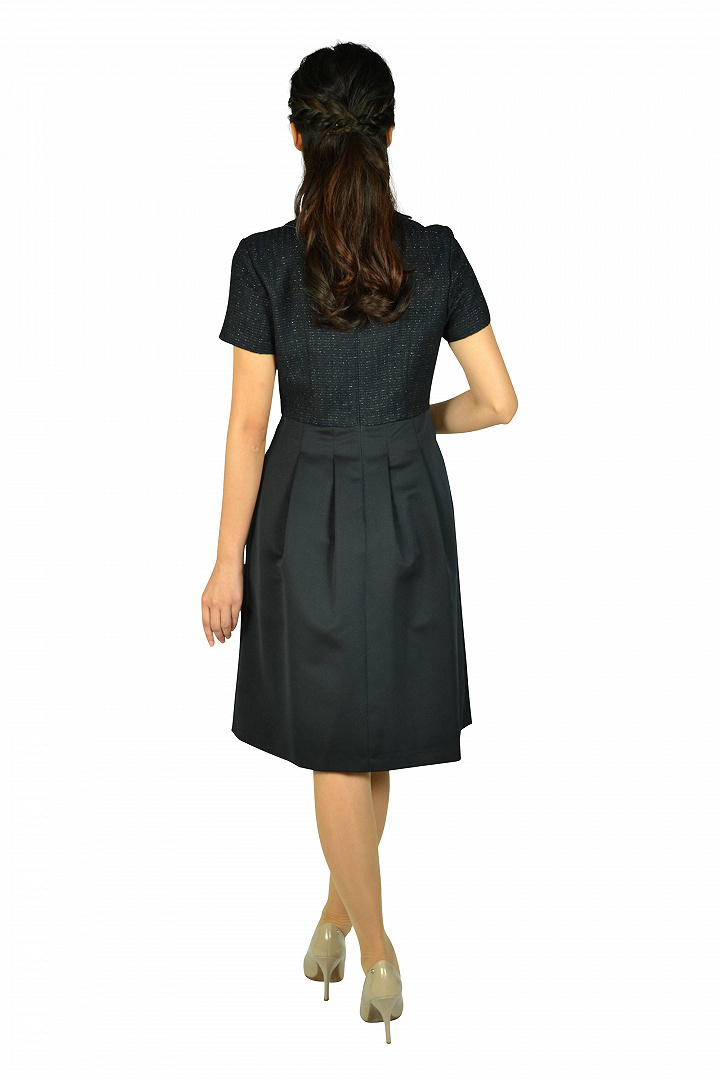 異素材ネイビーセレモニーワンピースセット