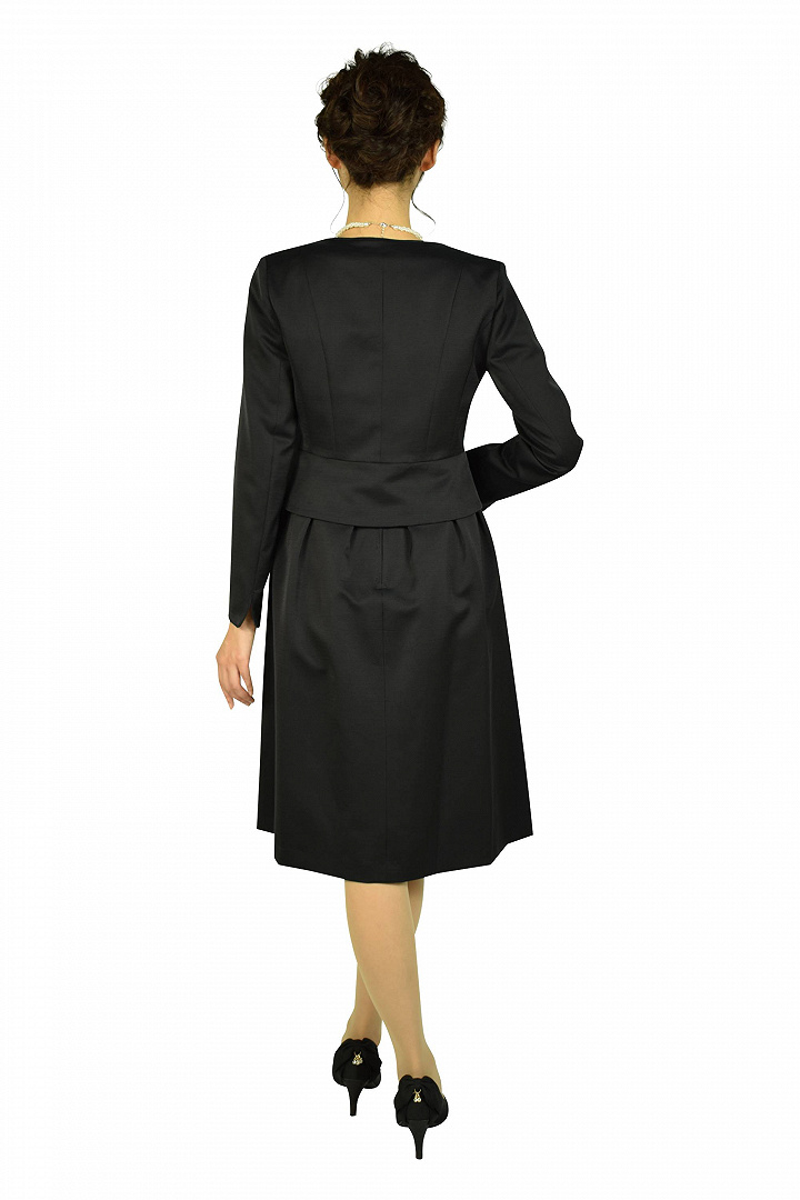 グログランネイビーワンピーススーツセット