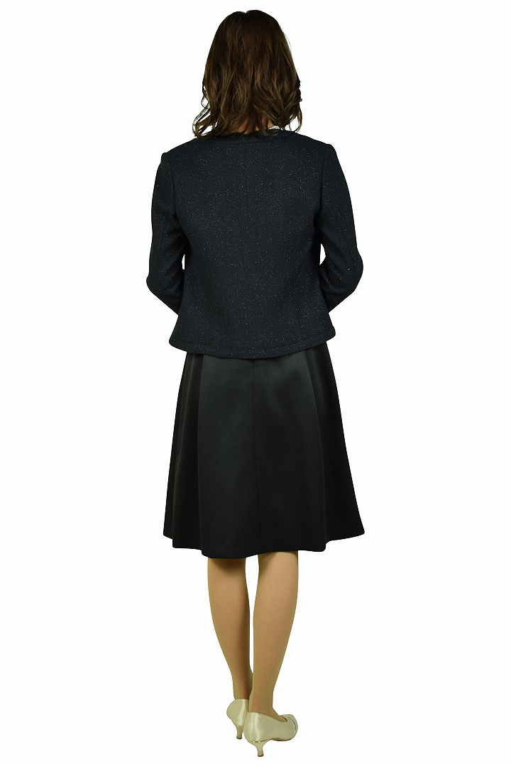 異素材MIX濃紺ワンピースセット