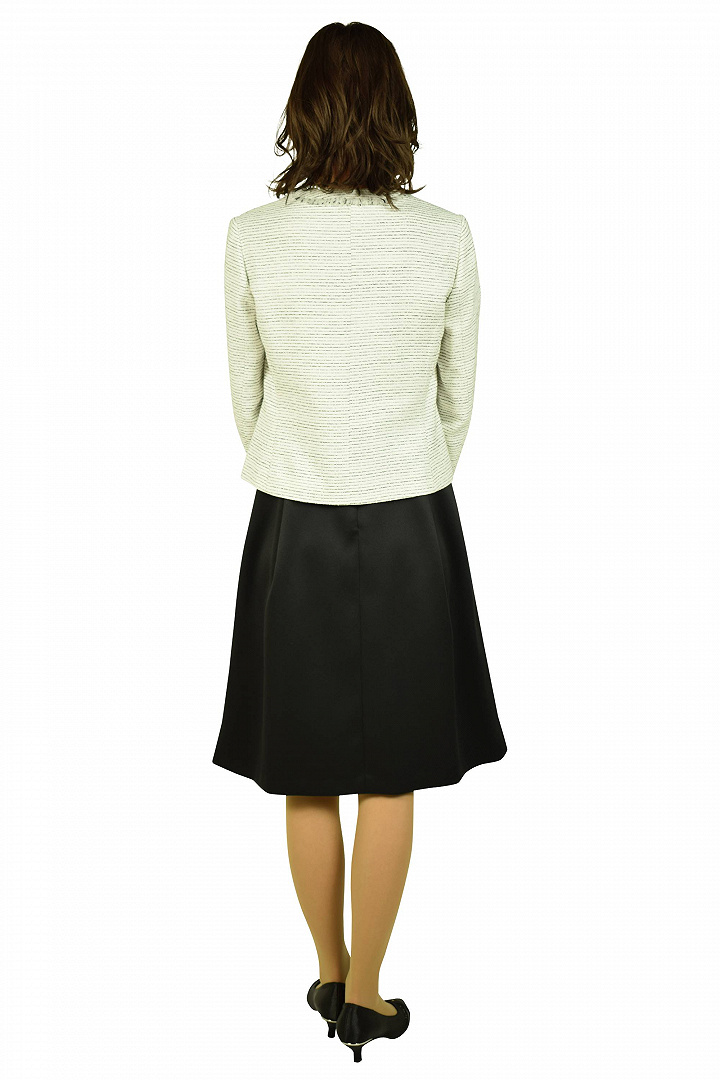 カラーレスアイボリー×ブラックワンピースセット