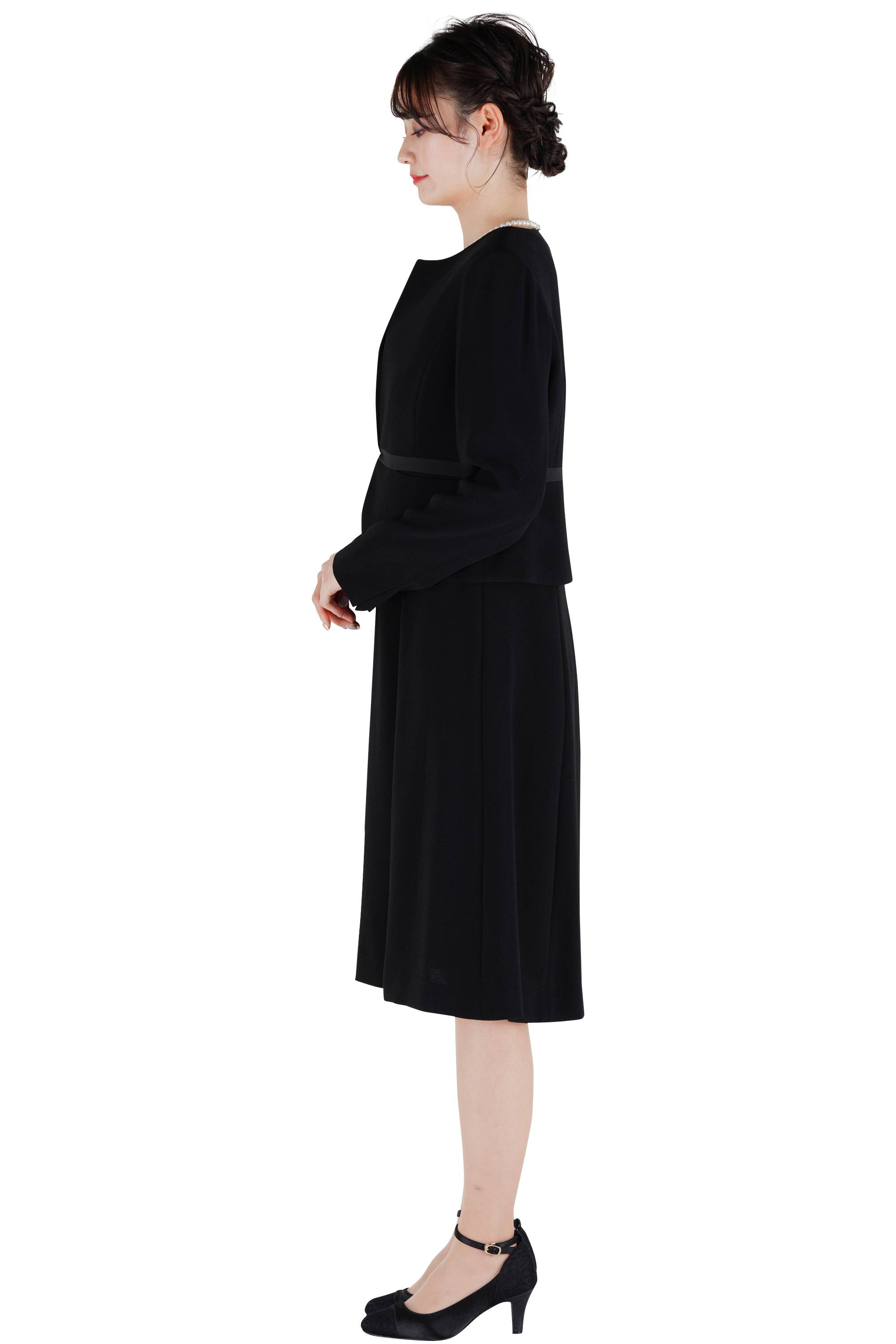 上品ブラックフォーマルワンピースセット