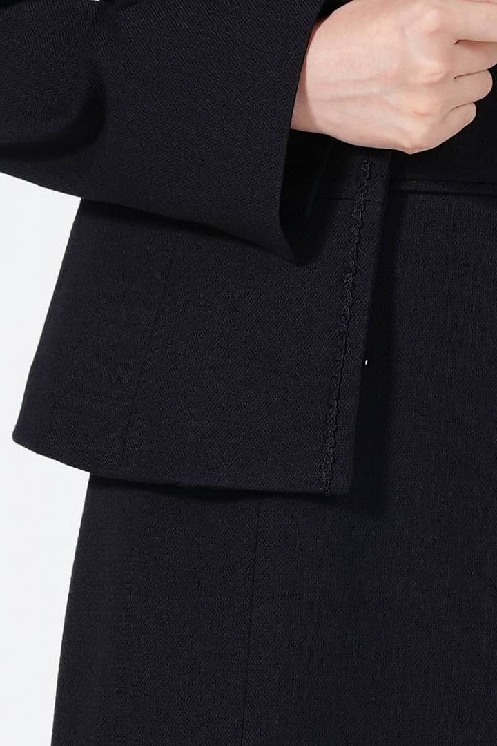 ドビー織ツイードネイビーワンピースセット