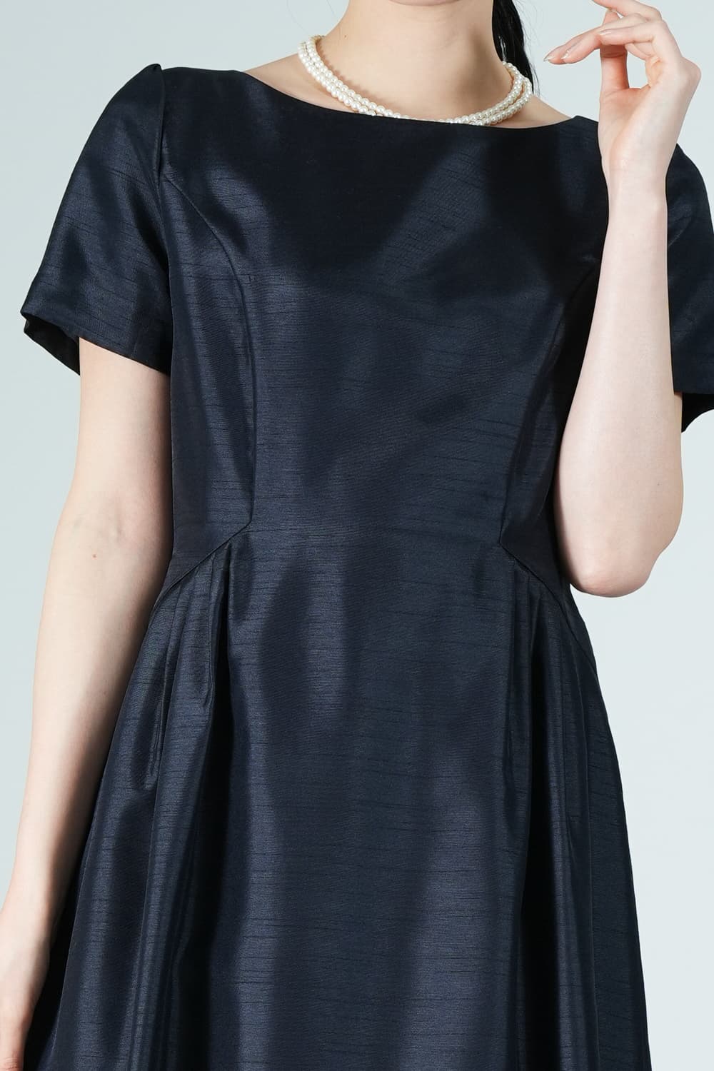 混合ツイードネイビーワンピースセット