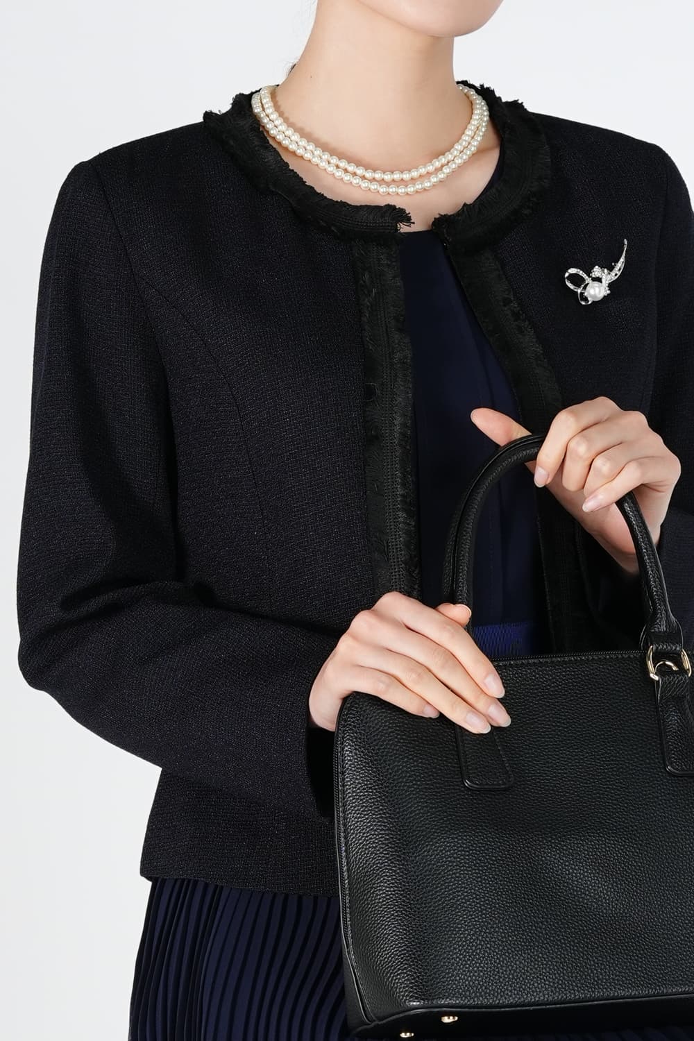 フリンジブレード濃紺ワンピースセット