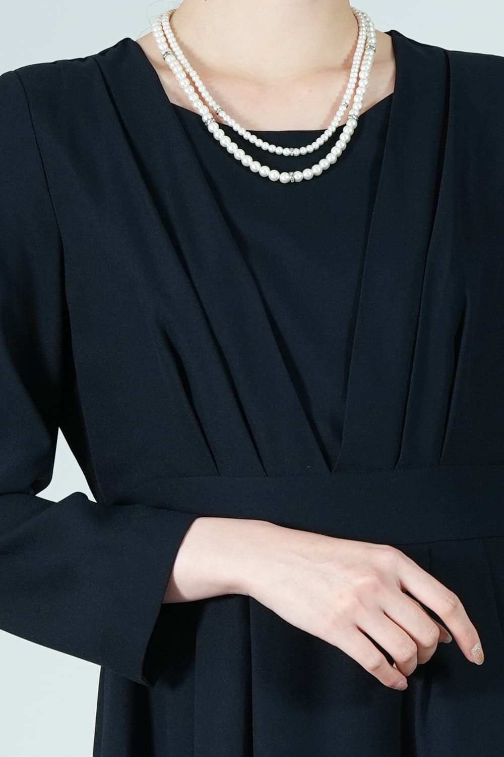 AIMER ミックスツイード×ネイビーワンピースセット (M〜L) をレンタル