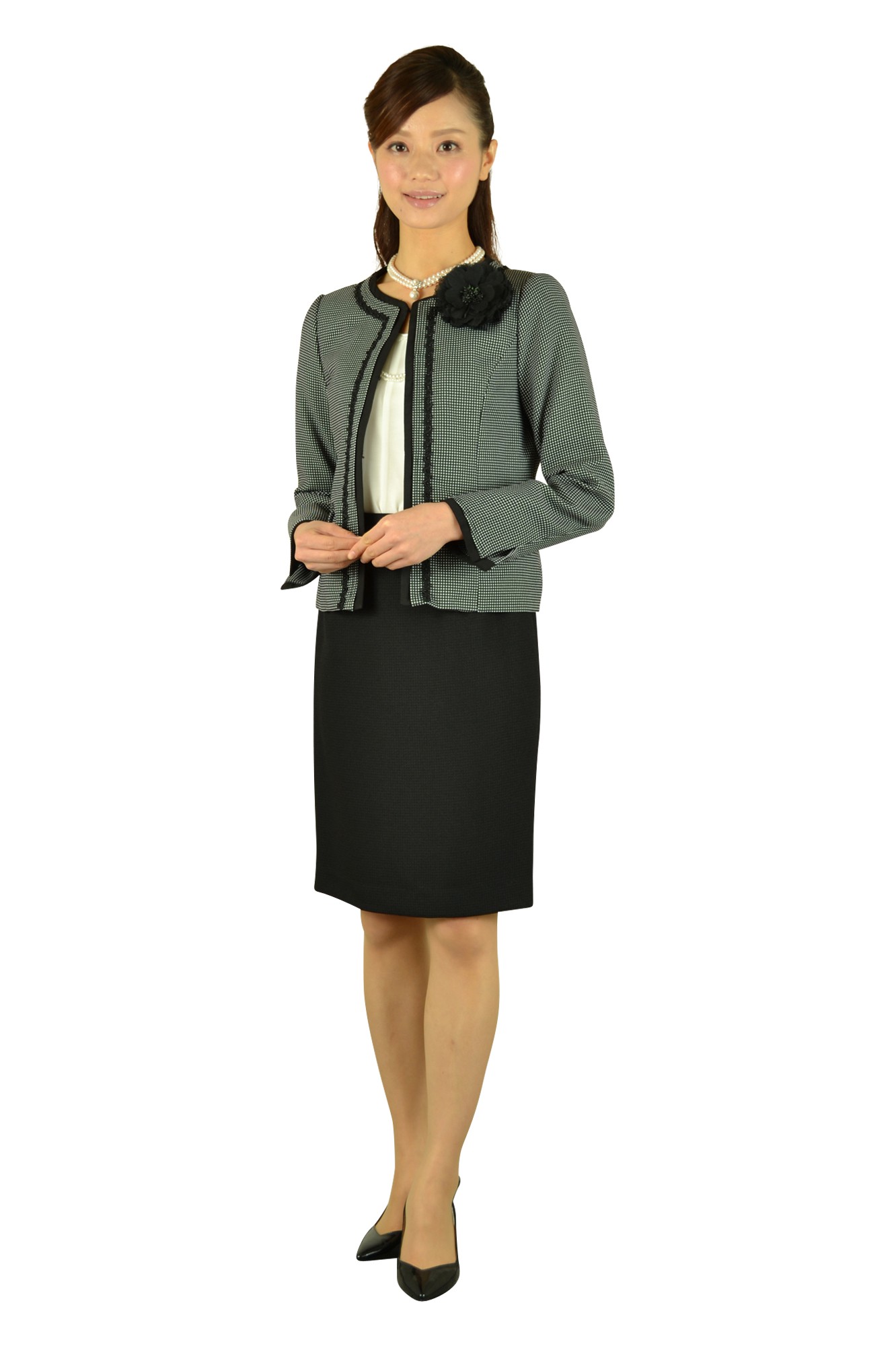 ブラックスカートスーツセット