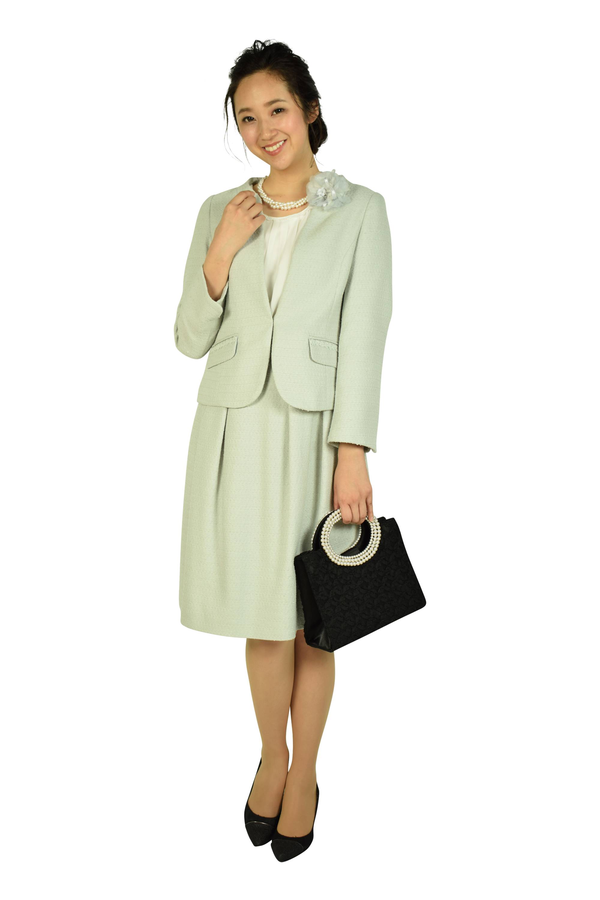 ノーカラーミルキーブルースーツセット