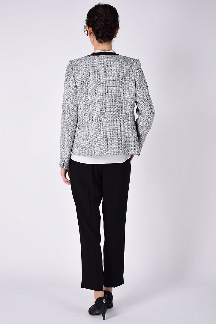 ツイードモノトーンパンツスーツセット