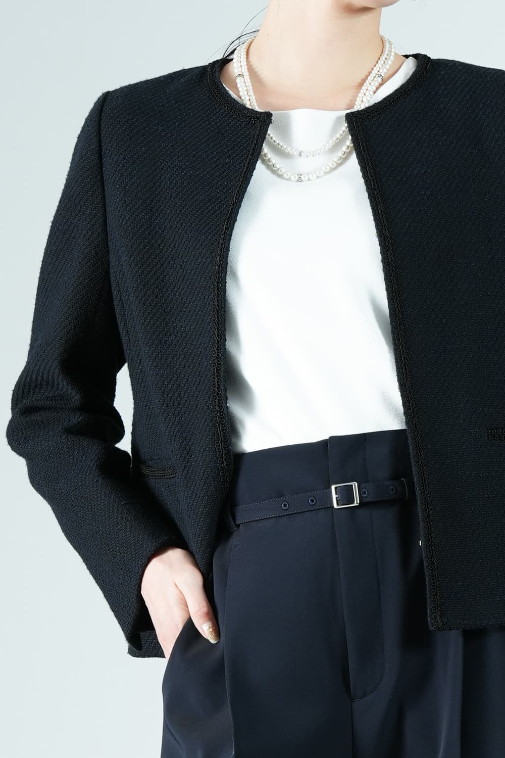 UNITED ARROWS green label relaxing ノーカラーツイード