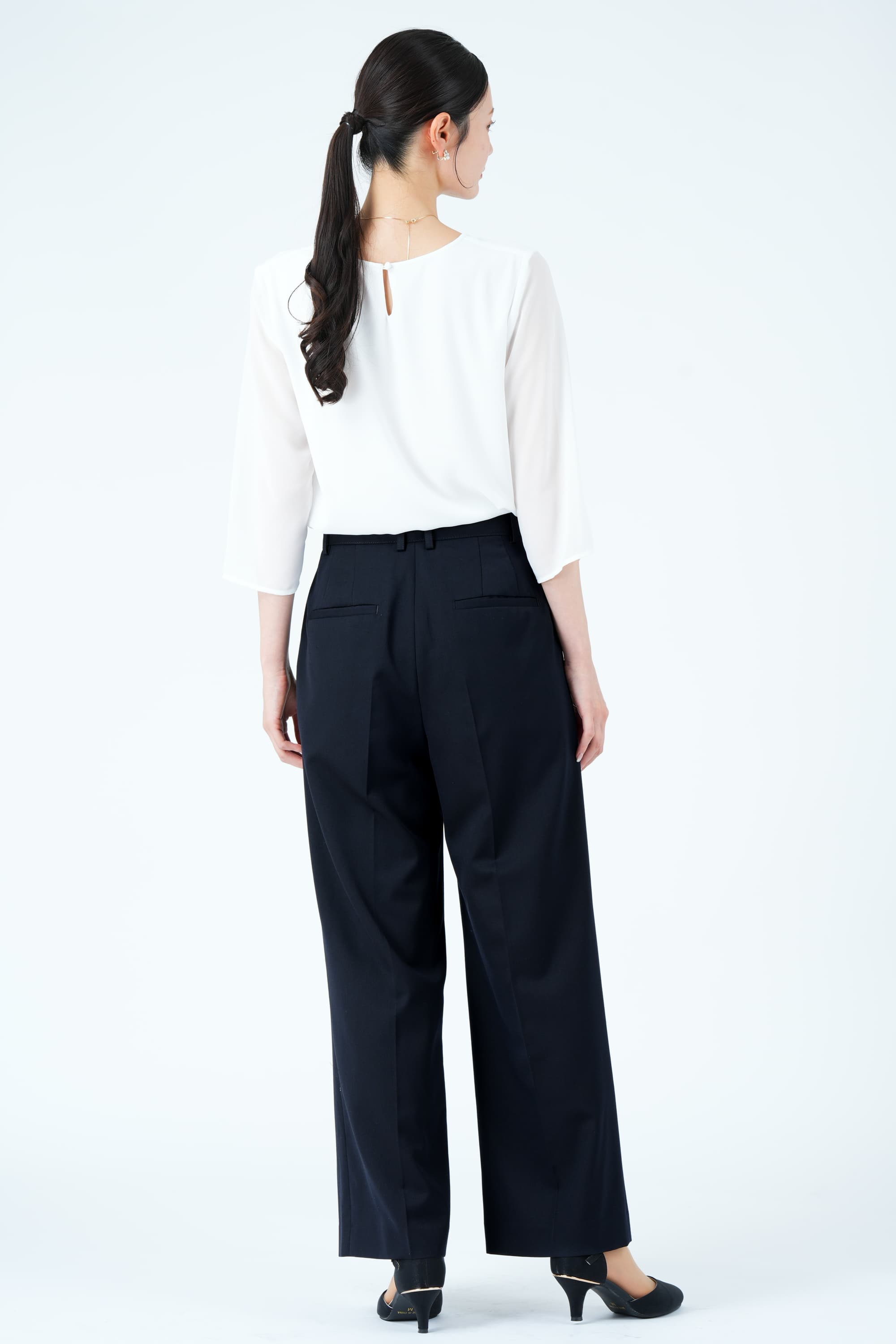 ゴールドボタンダブルジャケット&times;ネイビーパンツスーツセット