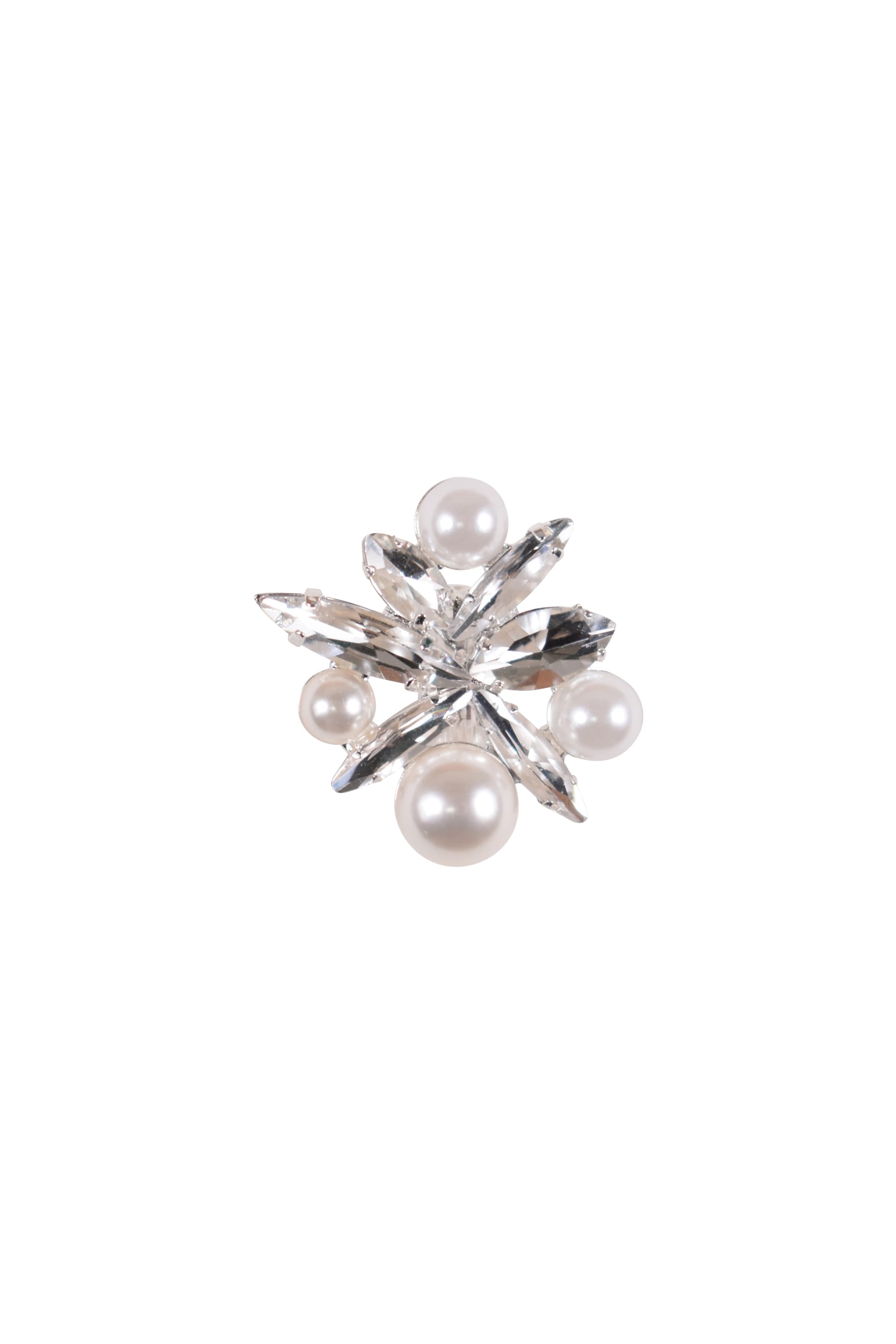 パールビジューシルバーイヤリング