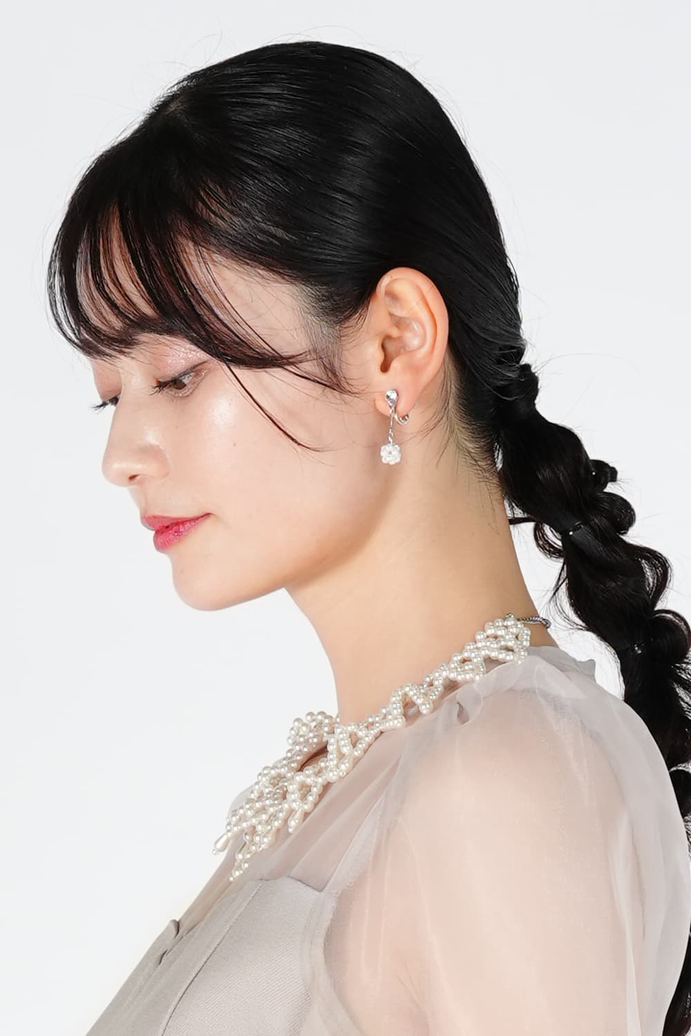 パールボールシルバーイヤリング