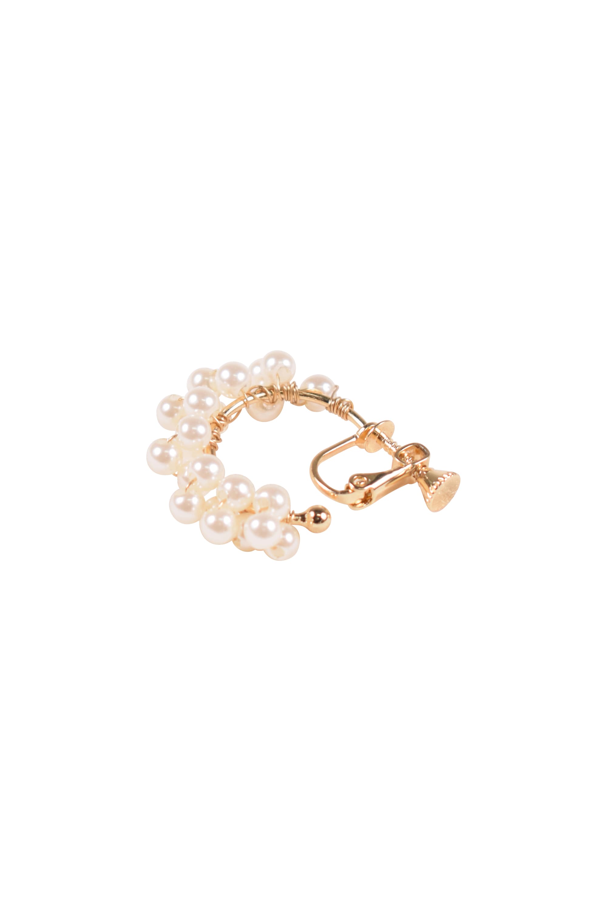 フープ型パールゴールドイヤリング