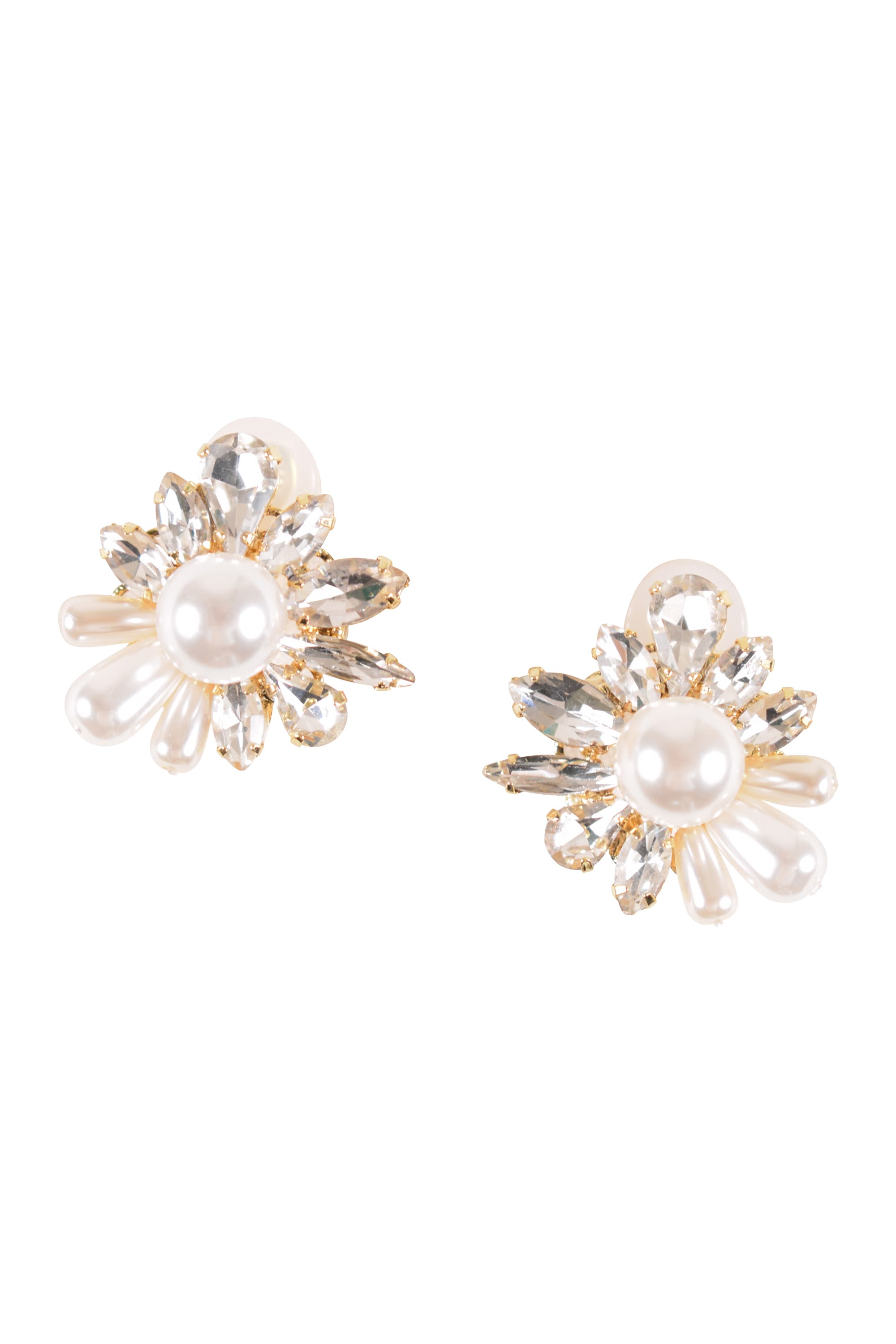 フラワーモチーフゴールドイヤリング