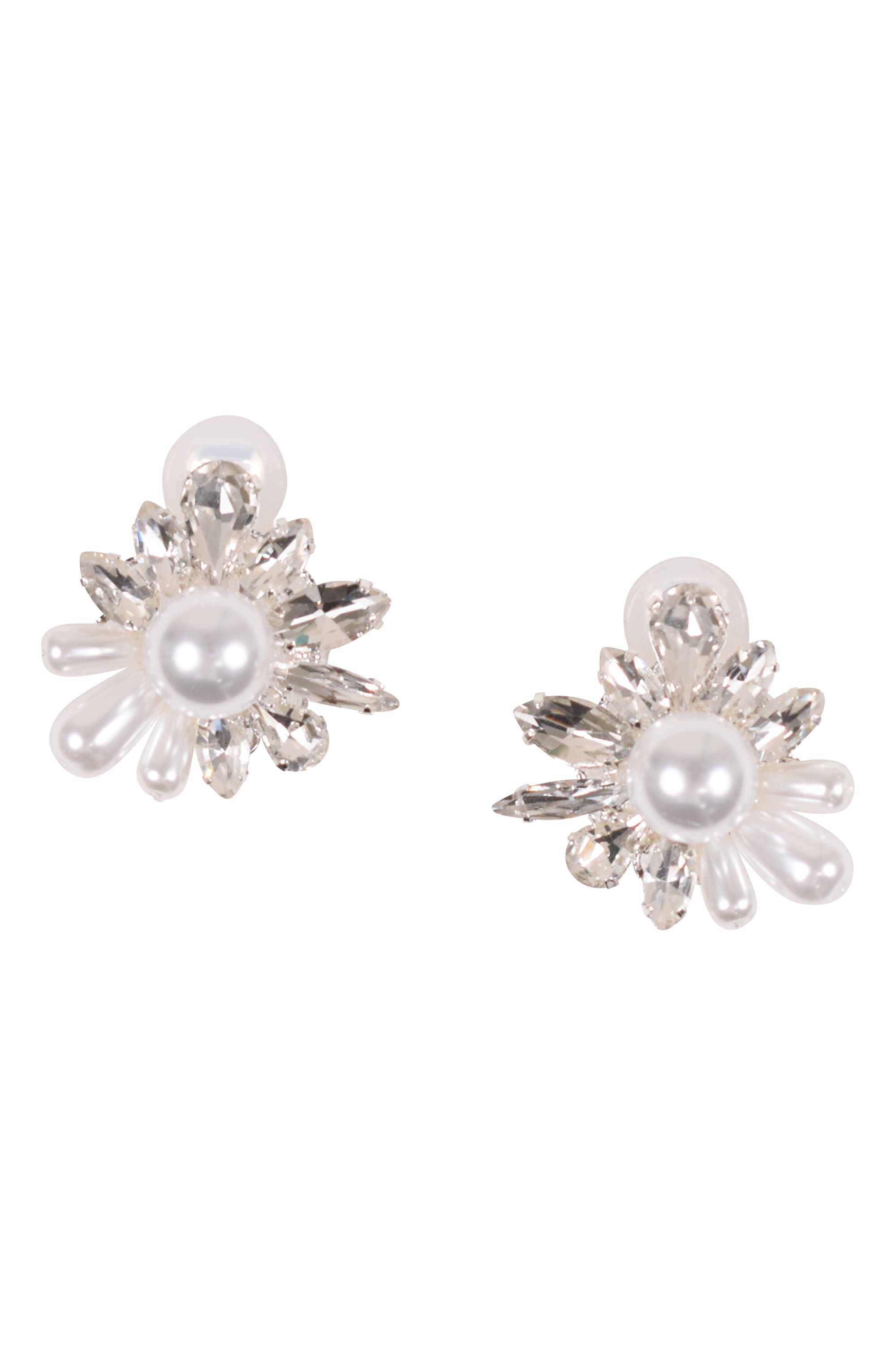 フラワーモチーフシルバーイヤリング