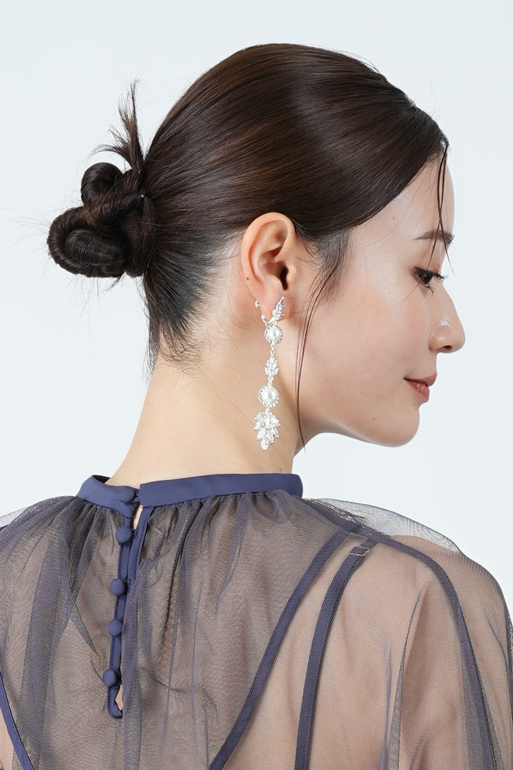 リーフモチーフシルバーイヤリング